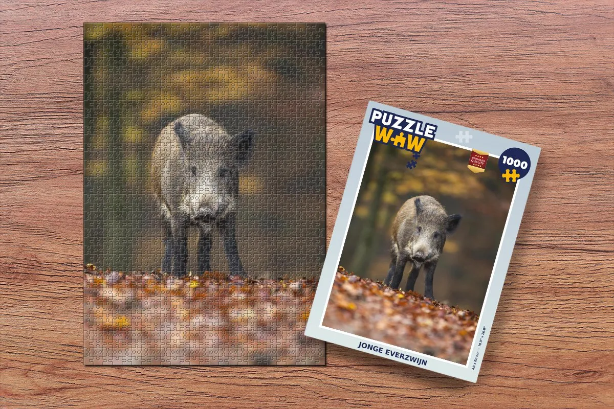 PuzzleWow Wild Dier Bos Herfst Legpuzzel 1000 Stuks - Multicolor