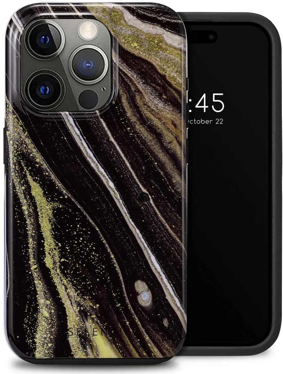 Selencia Hoesje iPhone 15 Pro Chic Marble
