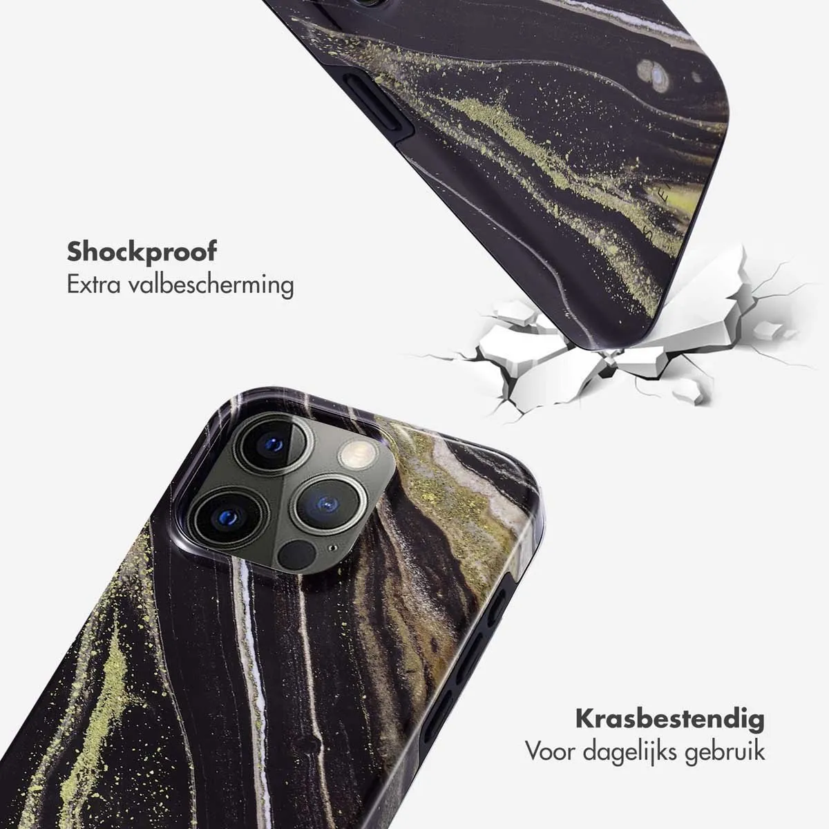 Selencia Hoesje iPhone 15 Pro Chic Marble