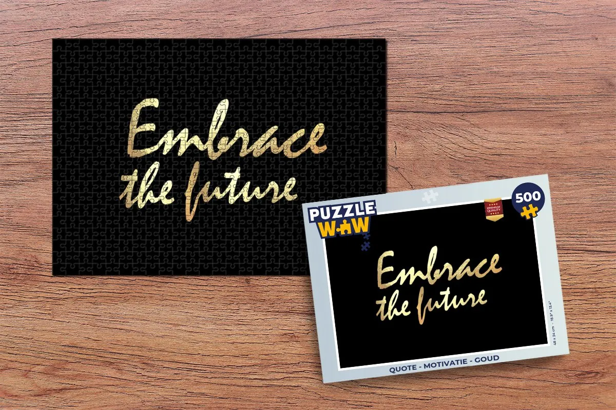 PuzzleWow Quote Motivatie Legpuzzel 500 Stuks - Multicolor