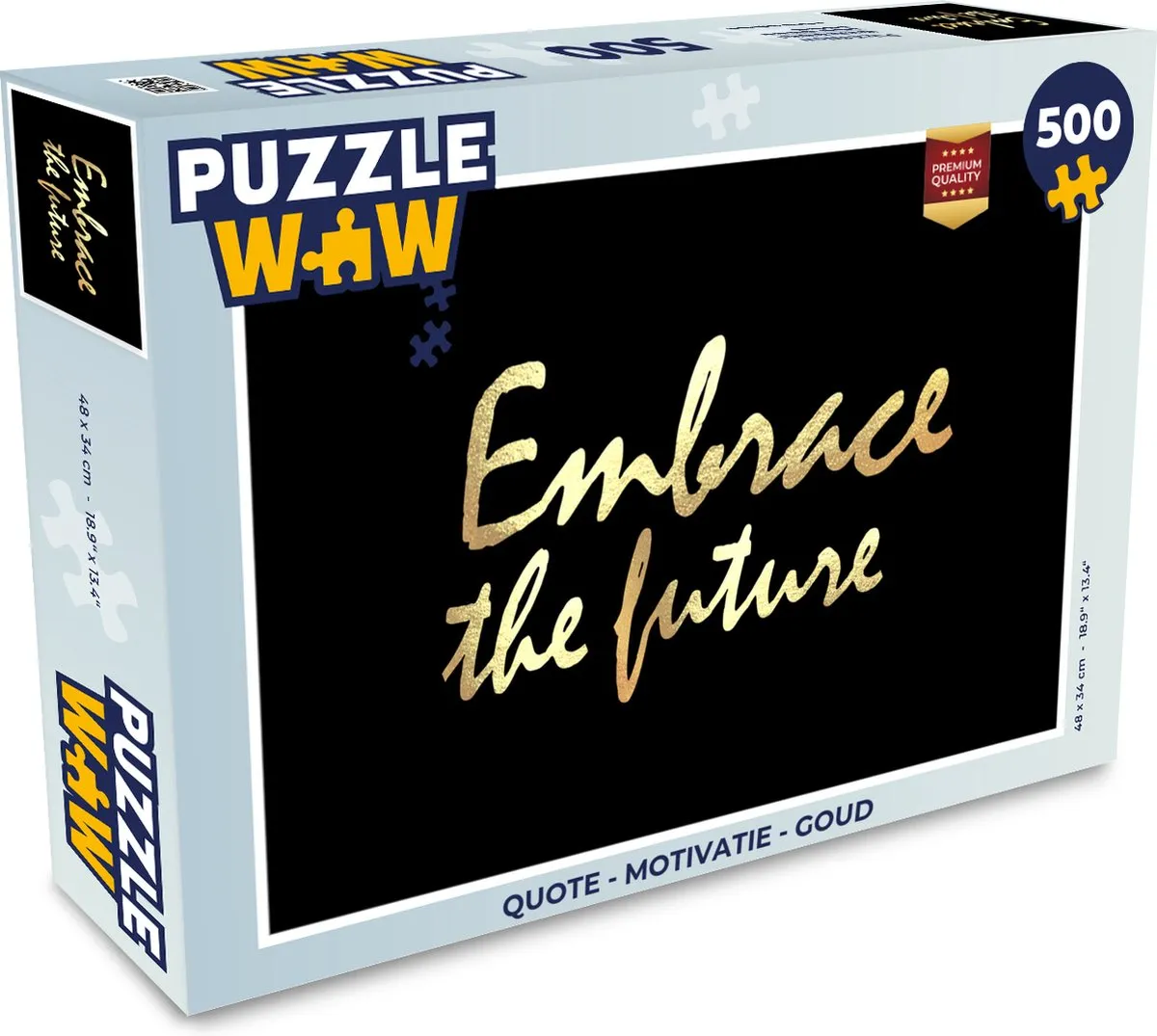 PuzzleWow Quote Motivatie Legpuzzel 500 Stuks - Multicolor