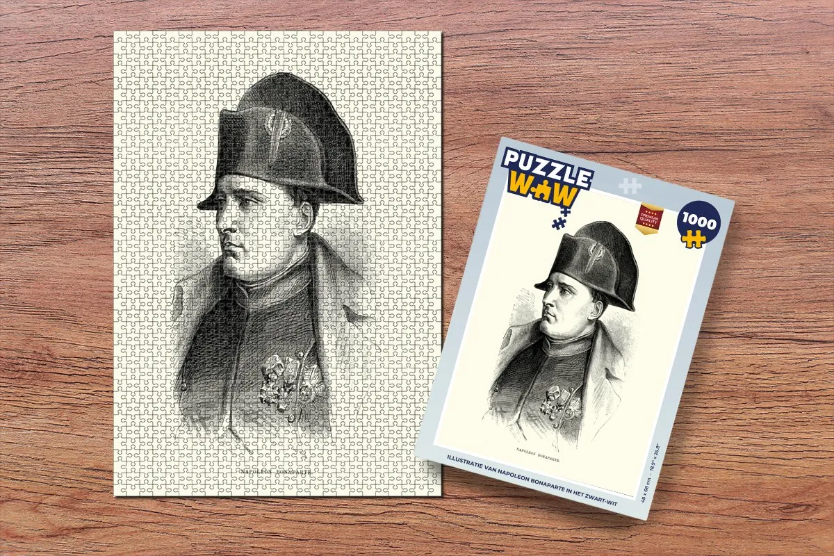 PuzzleWow Napoleon Bonaparte Legpuzzel 1000 Stuks - Multicolor