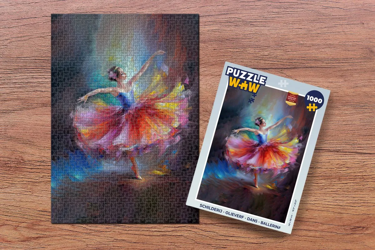 PuzzleWow Dans Ballerina Legpuzzel 1000 Stuks - Multicolor