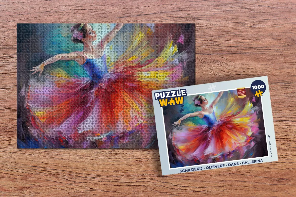 PuzzleWow Dans Ballerina Legpuzzel 1000 Stuks - Multicolor
