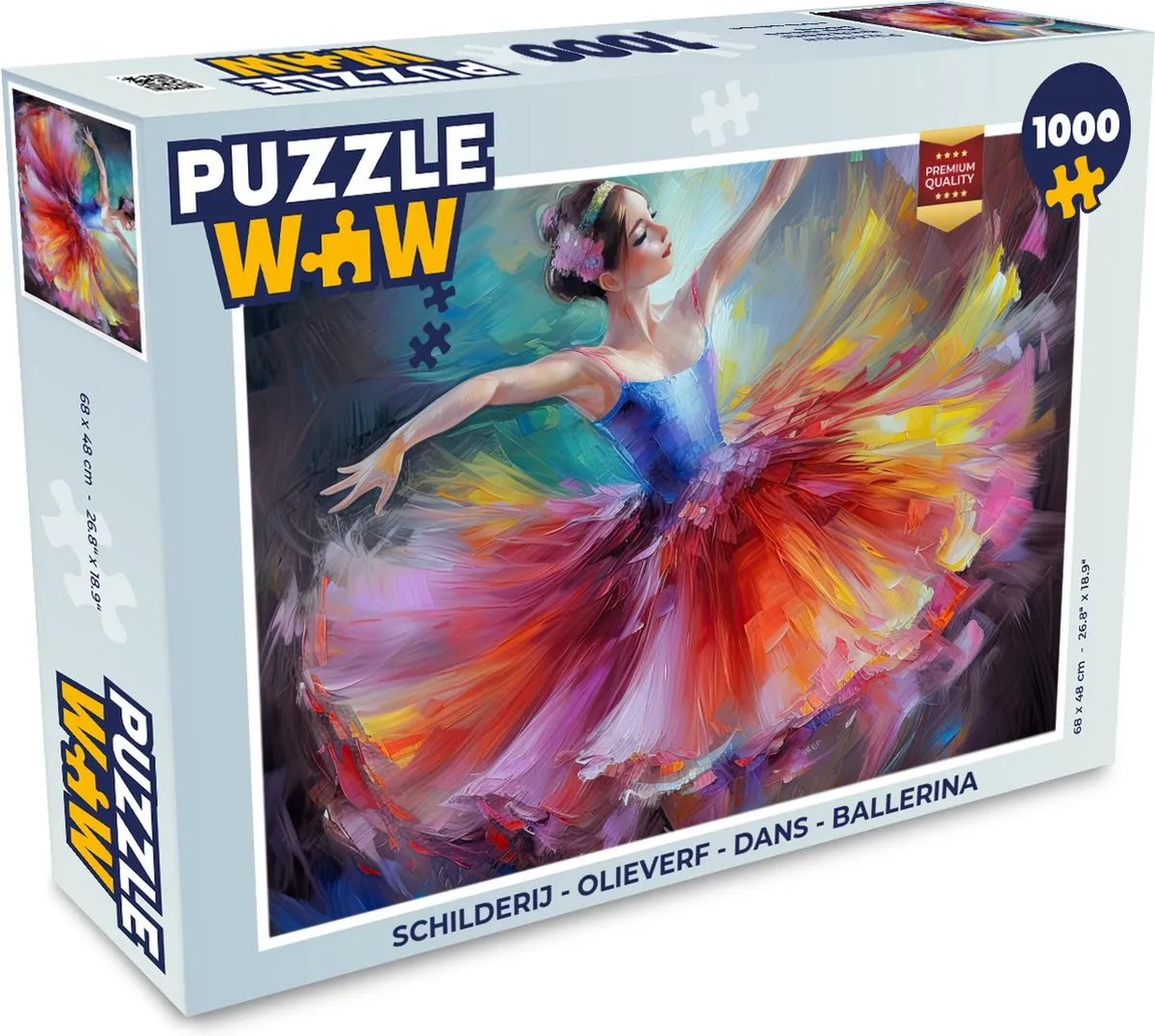 PuzzleWow Dans Ballerina Legpuzzel 1000 Stuks - Multicolor