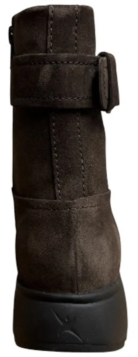 Xsensible Aurora 30232.5 Suede Gesp Vtr Rits 23661 5 - Donkerbruin - Maat 36
