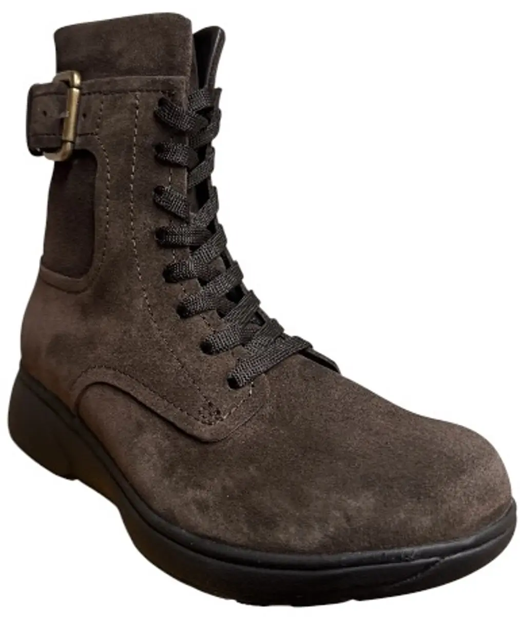 Xsensible Aurora 30232.5 Suede Gesp Vtr Rits 23661 5 - Donkerbruin - Maat 36