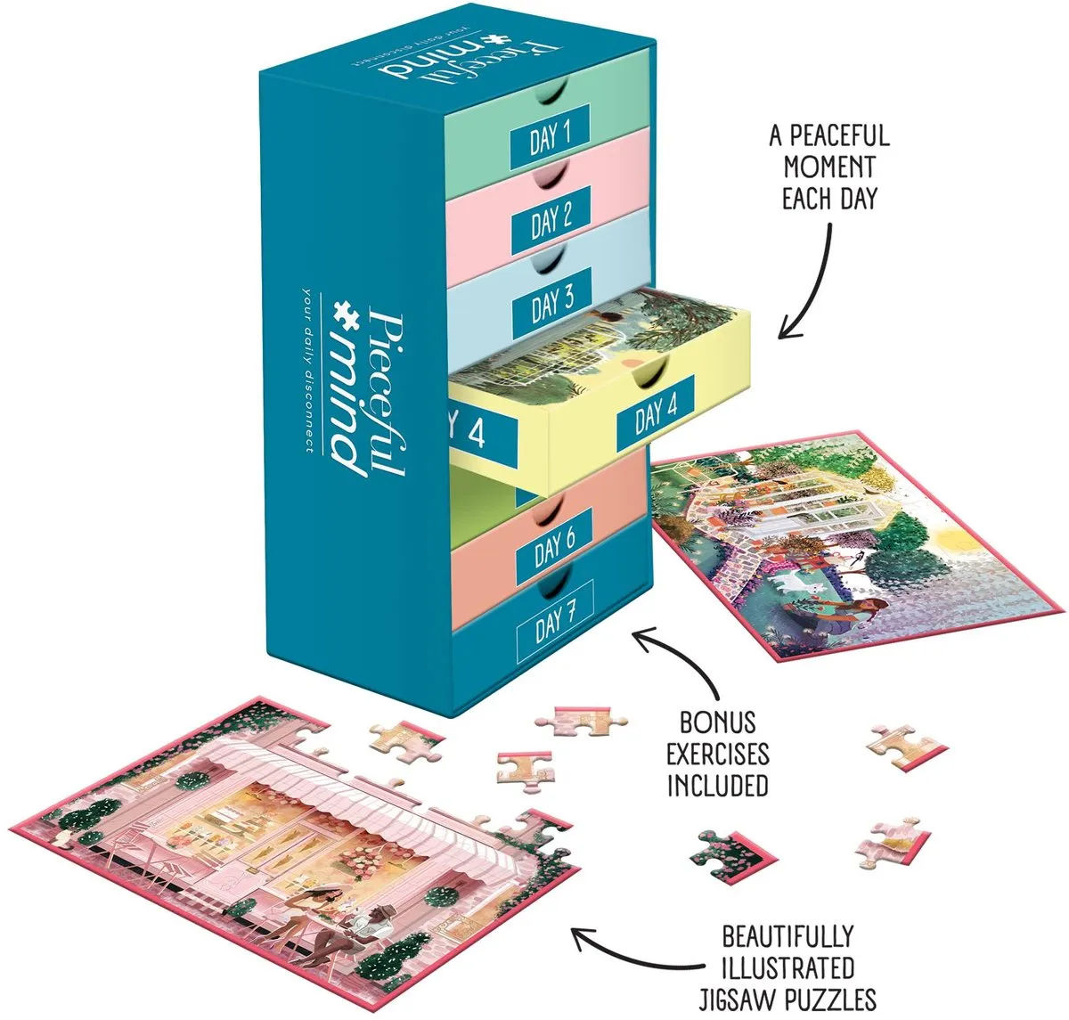 Jumbo Legpuzzel Pieceful Mind 6x54 Stuks - Multicolor - afbeelding 6 van 6