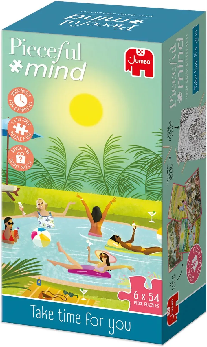 Jumbo Legpuzzel Pieceful Mind 6x54 Stuks - Multicolor