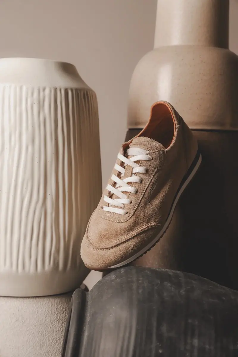 Shabbies Amsterdam Taya Base Sneaker - Suede Zand - Maat 38 - afbeelding 6 van 6