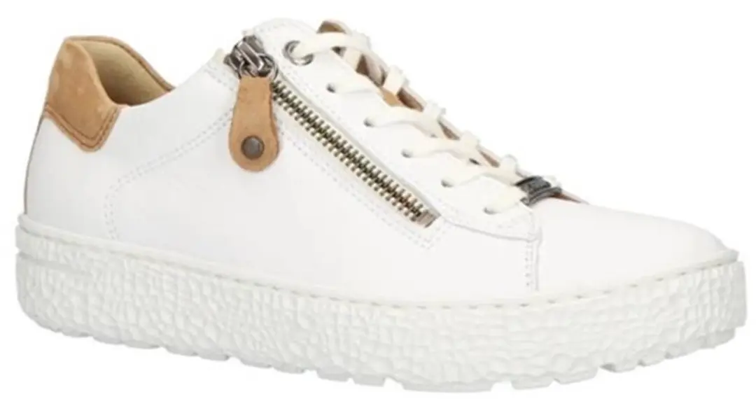 Hartjes Veterschoenen - Wit/Cognac - afbeelding 5 van 6