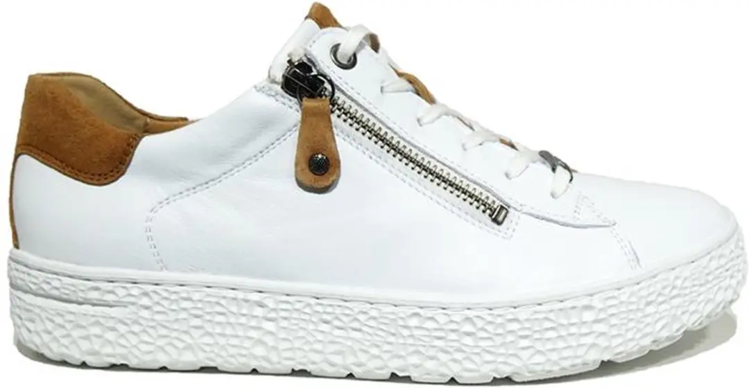 Hartjes Veterschoenen - Wit/Cognac - afbeelding 6 van 6