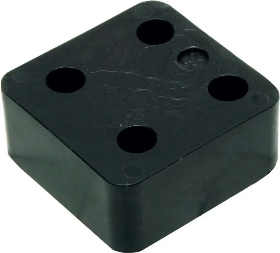 GB drukplaat zonder sleuf 70x70mm dik 30mm zwart (48st)