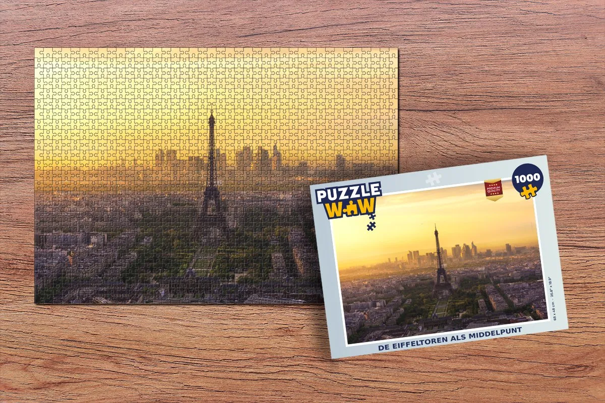 PuzzleWow Parijs Eiffeltoren Legpuzzel 1000 Stuks - Multicolor