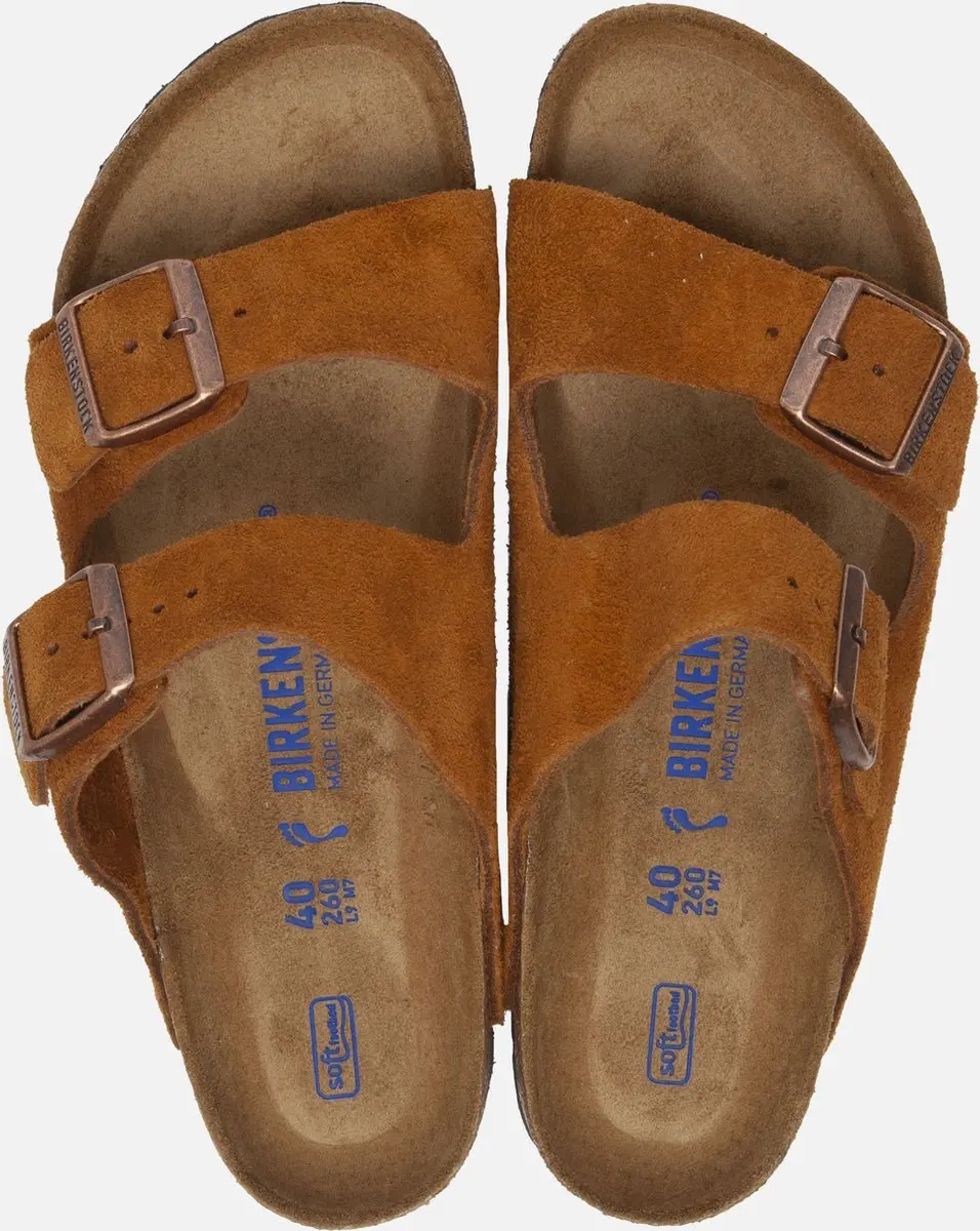 Birkenstock Arizona slippers cognac