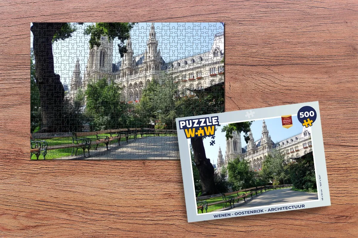 PuzzleWow Wenen Architectuur Legpuzzel 500 Stuks - Multicolor