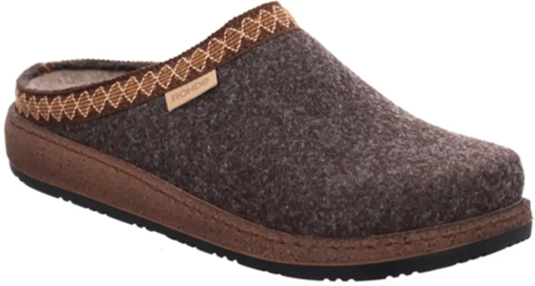 Rohde NOVARA CLOG Dames Muiltjes van Vilt 6425 Bruin