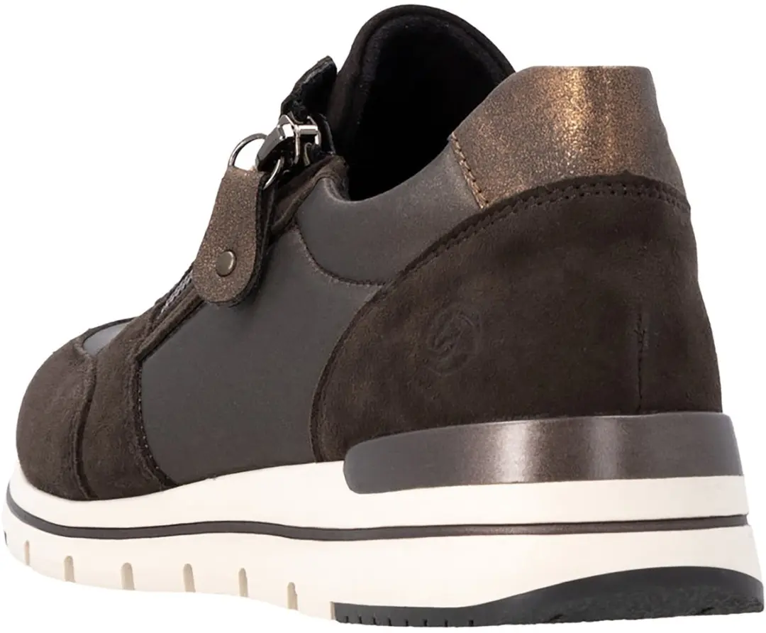 Remonte R6700 Suede Sneakers - Donkerbruin - Maat 38 - afbeelding 3 van 6