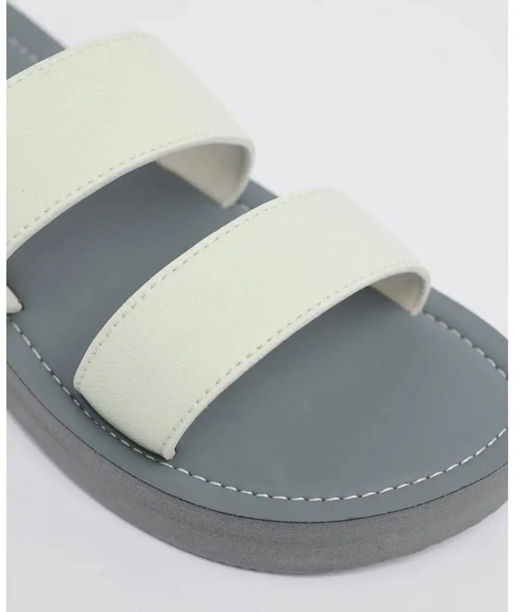 Superdry Premium Slim 2 Strap Slippers - Wit EU 36-37 - afbeelding 2 van 4