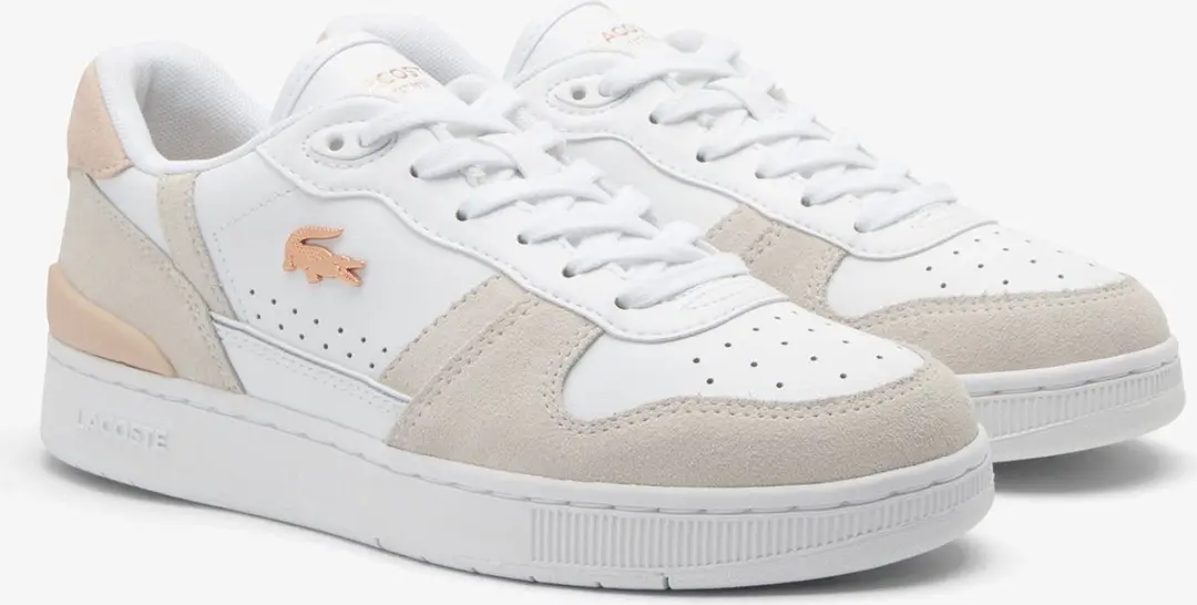 Lacoste T Clip SET Dames Sneakers - Wit/Rozeroze - afbeelding 3 van 6