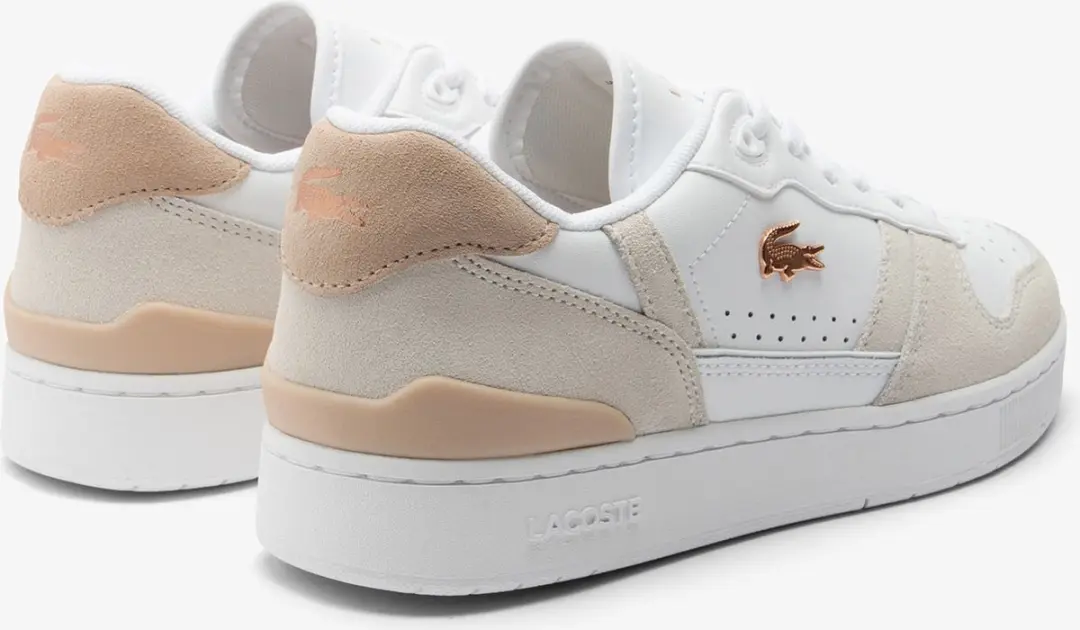 Lacoste T Clip SET Dames Sneakers - Wit/Rozeroze - afbeelding 6 van 6