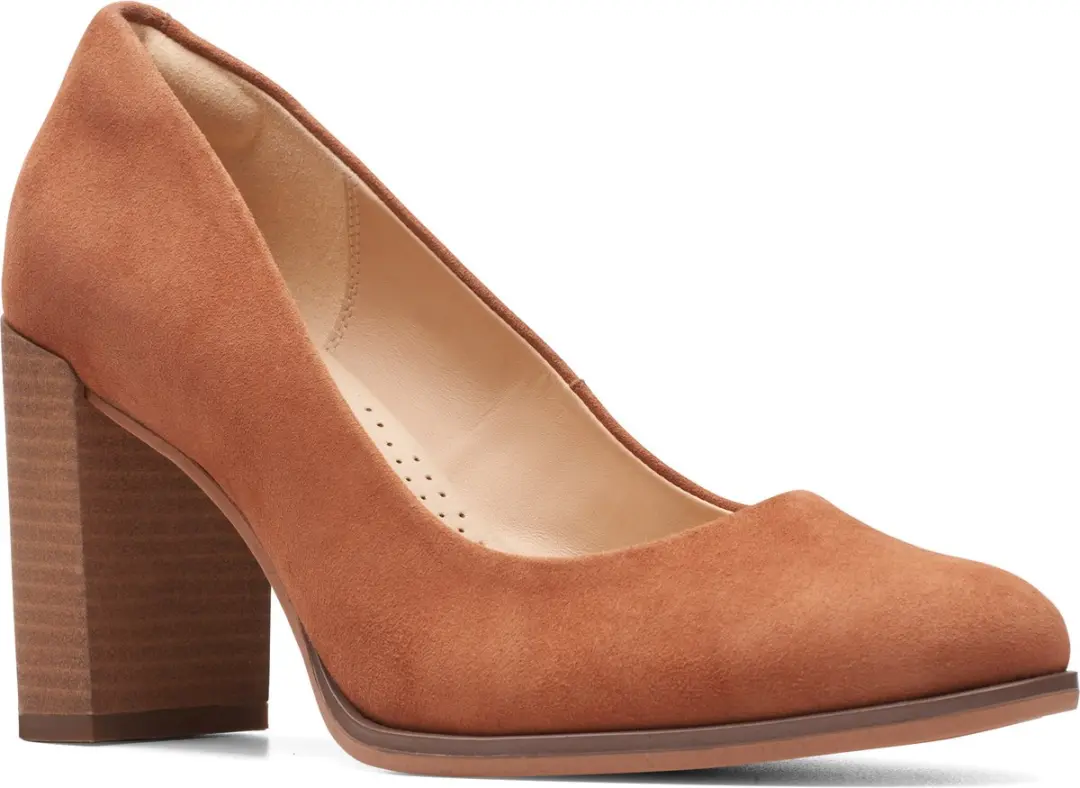 Clarks Freva85 Court Dames - 41 - Caramel Suede - afbeelding 5 van 6