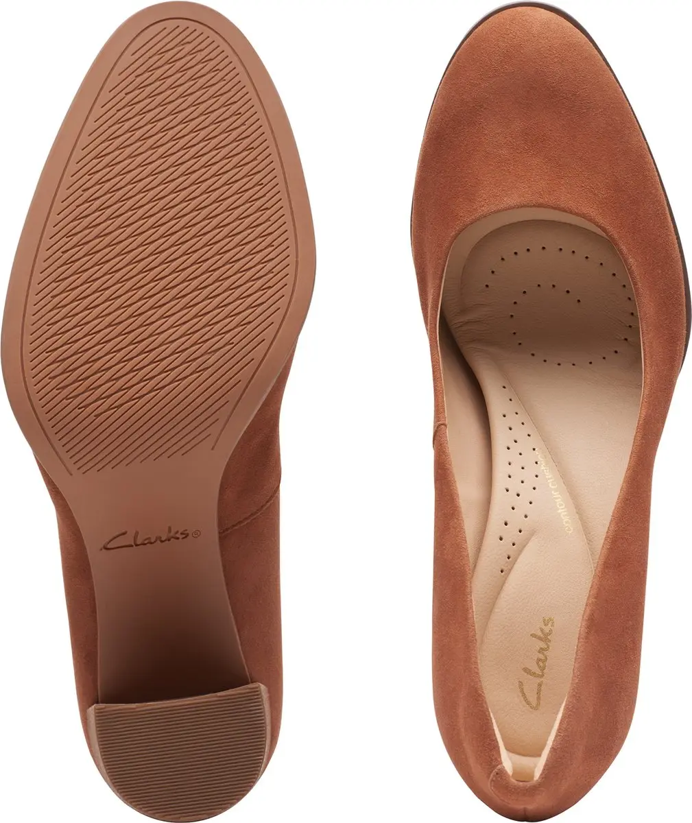 Clarks Freva85 Court Dames - 41 - Caramel Suede - afbeelding 3 van 6