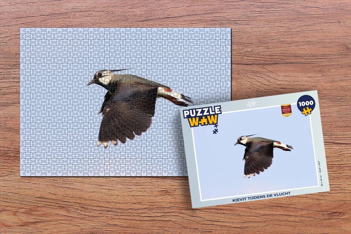 PuzzleWow Kievit tijdens de vlucht Legpuzzel 1000 Stuks - Multicolor