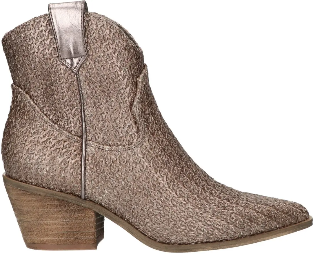 La Strada Western Bootie Pewter Raffia