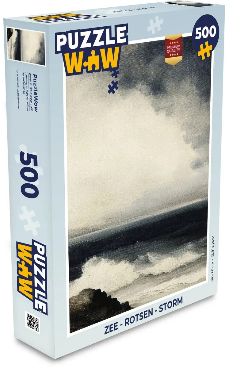 PuzzleWow Zee - Rotsen Legpuzzel 500 Stuks