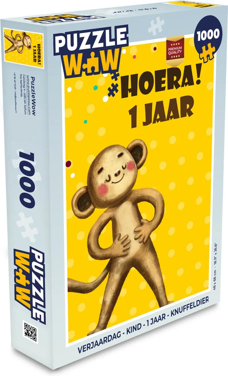 PuzzleWow Verjaardag Legpuzzel 1000 Stuks - Multicolor