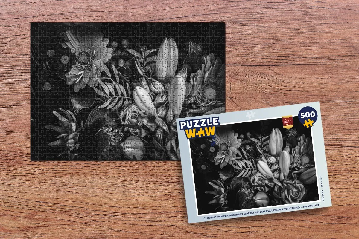 PuzzleWow Stilleven Bloemen Legpuzzel 500 Stuks - Multicolor