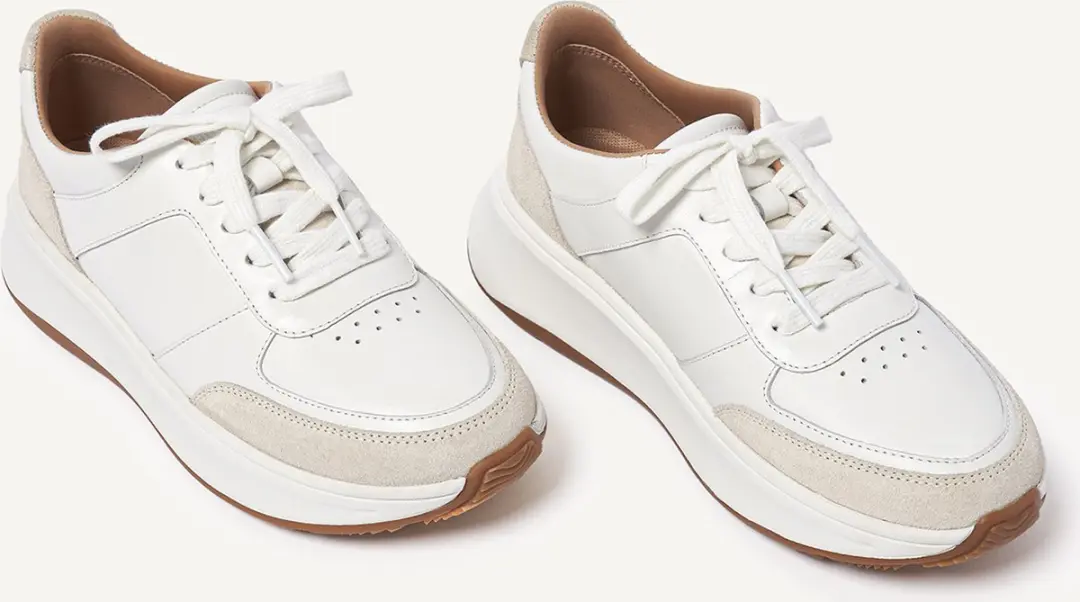 FitFlop F-Mode Suede Sneakers - Maat 38 - Wit - afbeelding 5 van 6