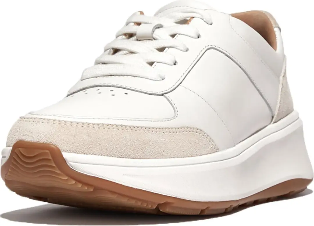 FitFlop F-Mode Suede Sneakers - Maat 38 - Wit - afbeelding 4 van 6
