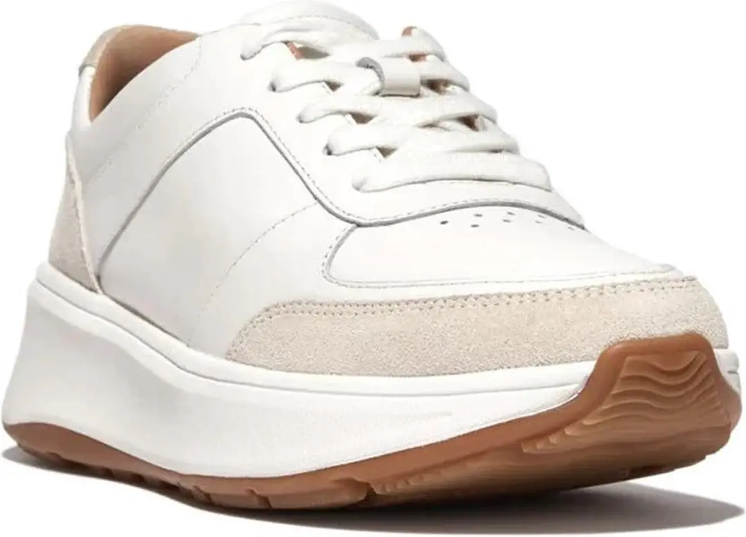 FitFlop F-Mode Suede Sneakers - Maat 38 - Wit - afbeelding 3 van 6