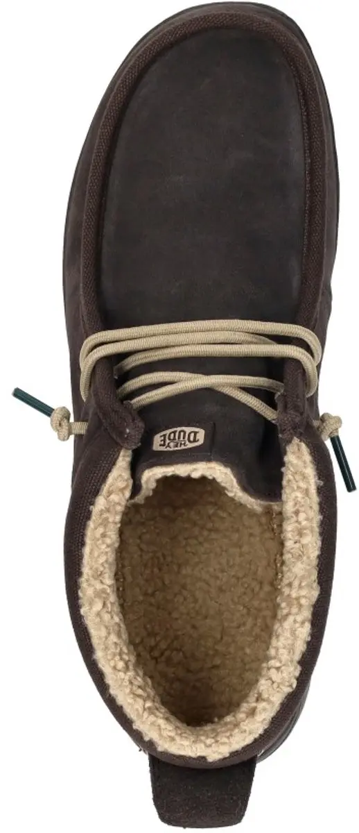 HEYDUDE Wally Mid GripR Warmth Instappers - Mole Brown - afbeelding 4 van 6