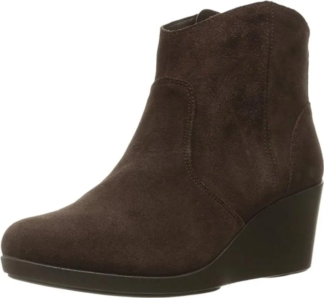 Crocs Leigh Suede Wedge Bootie Espresso Bruin Maat 42/43 US W11