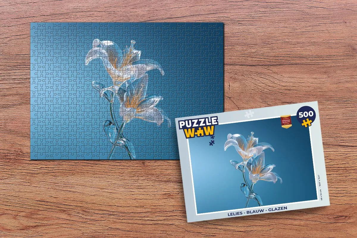 PuzzleWow Lelies Glazen Legpuzzel 500 Stuks - MPN 8721375321485