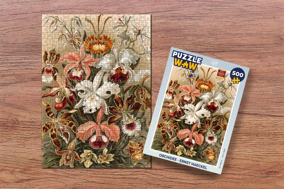 PuzzleWow Ernst Haeckel Orchidee Legpuzzel 500 Stuks - Multicolor