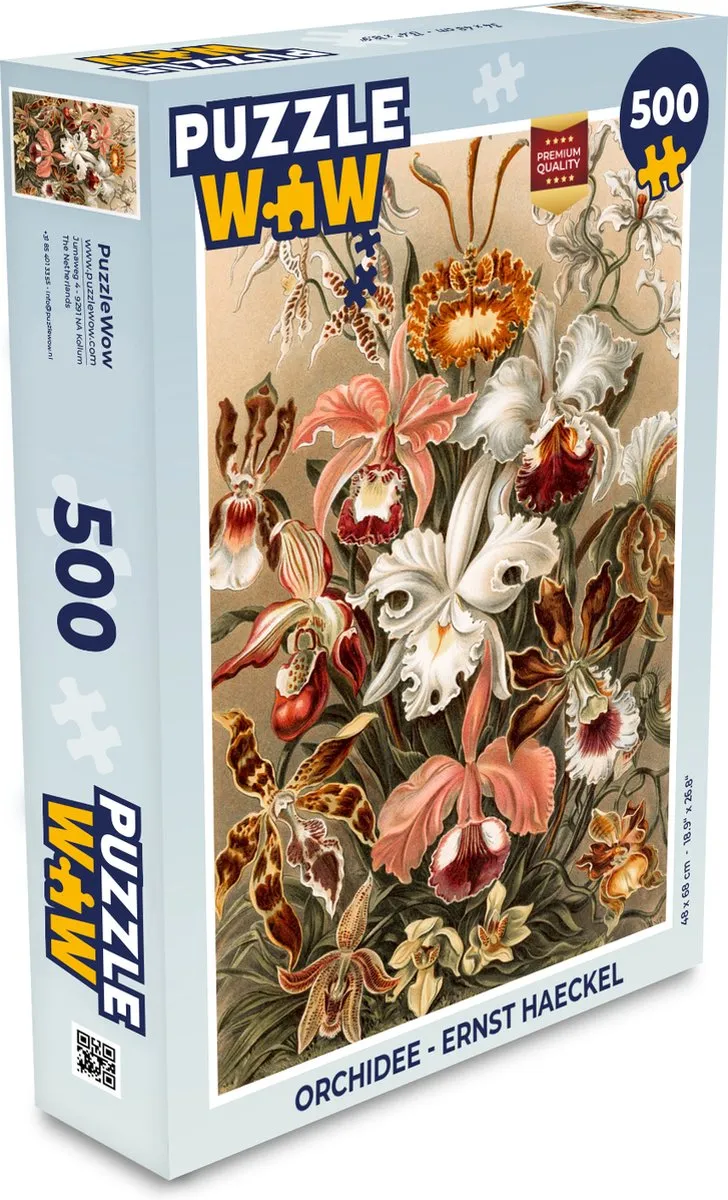 PuzzleWow Ernst Haeckel Orchidee Legpuzzel 500 Stuks - Multicolor