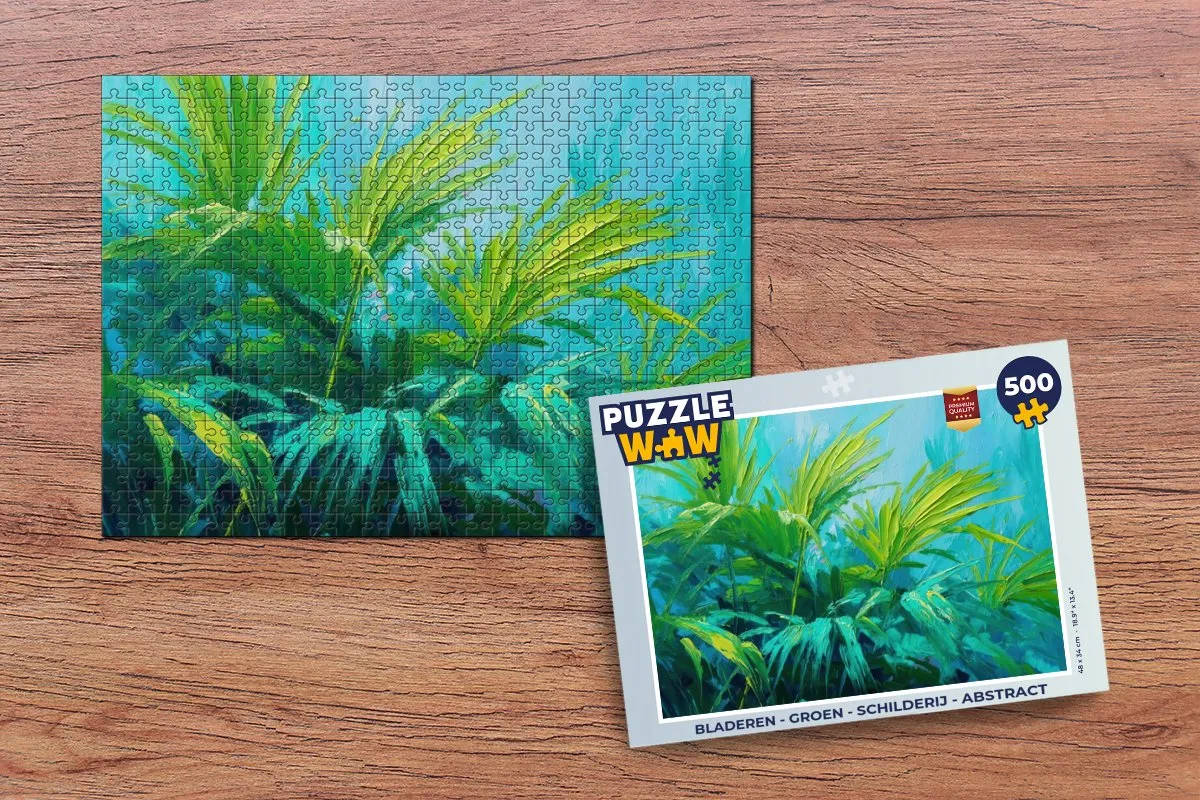 PuzzleWow Abstract Legpuzzel 500 Stuks - Groen