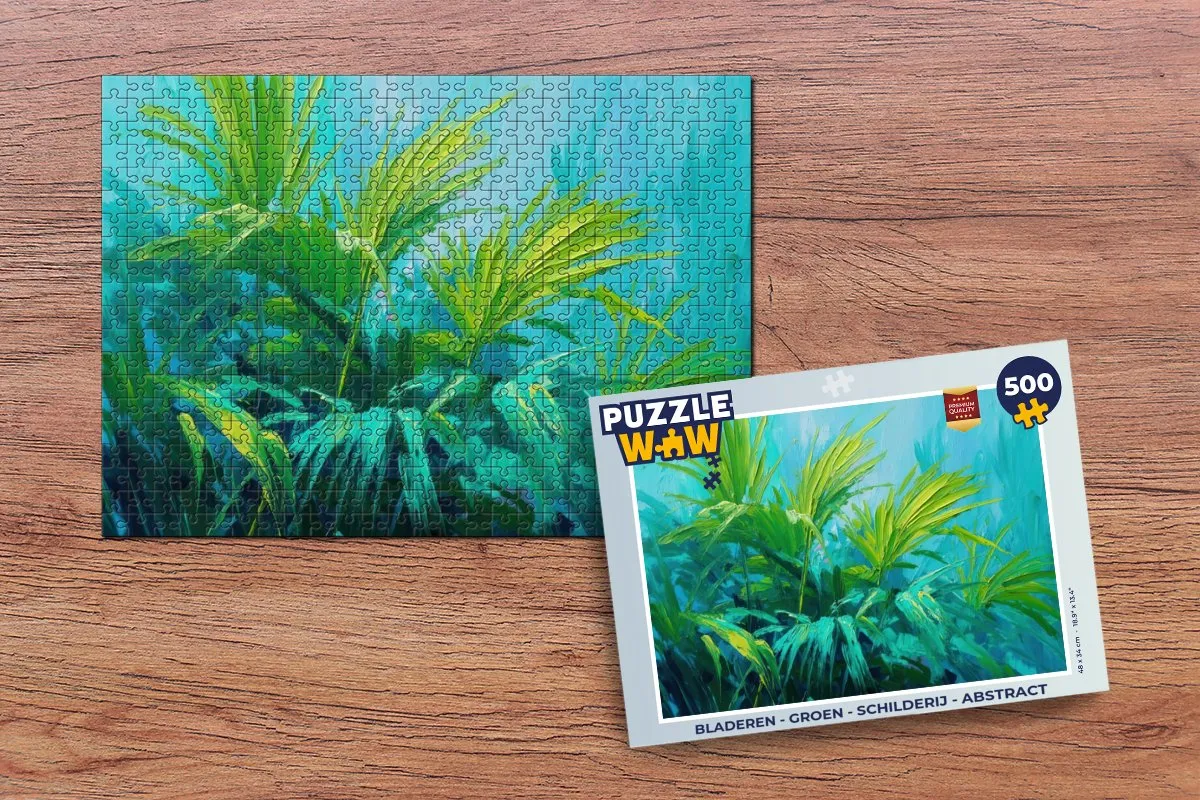 PuzzleWow Abstract Legpuzzel 500 Stuks - Groen