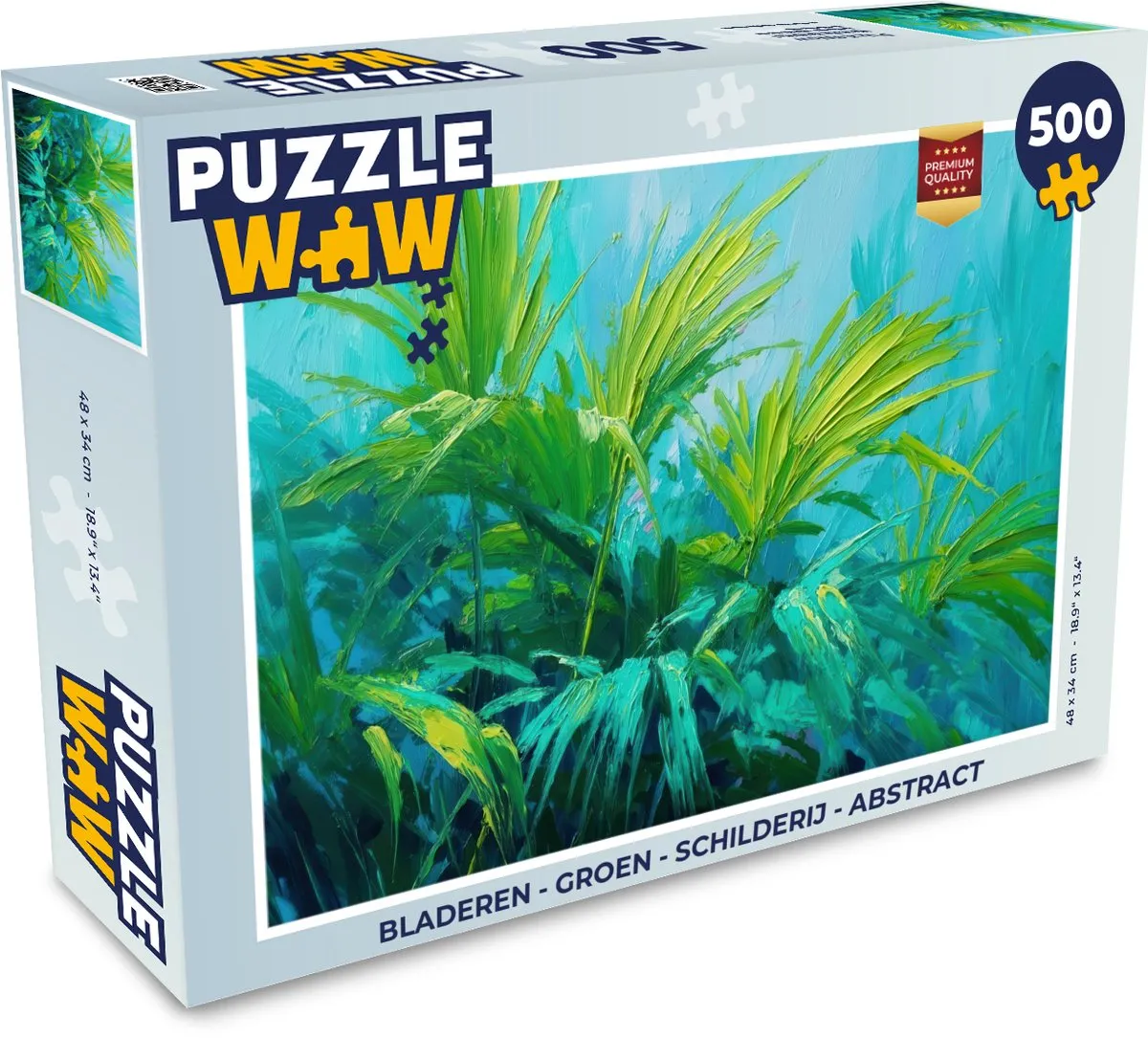 PuzzleWow Abstract Legpuzzel 500 Stuks - Groen