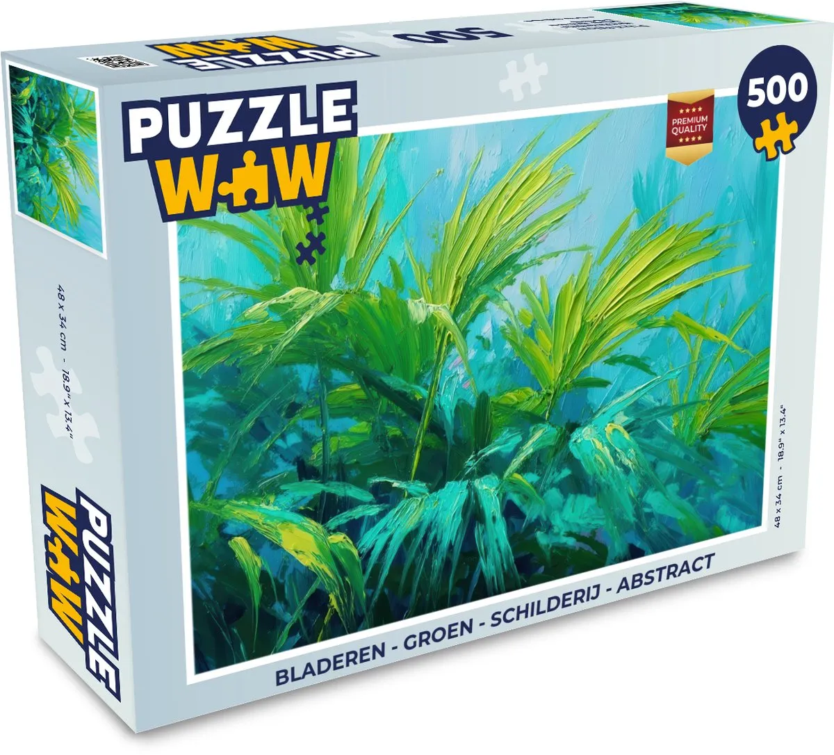 PuzzleWow Abstract Legpuzzel 500 Stuks - Groen