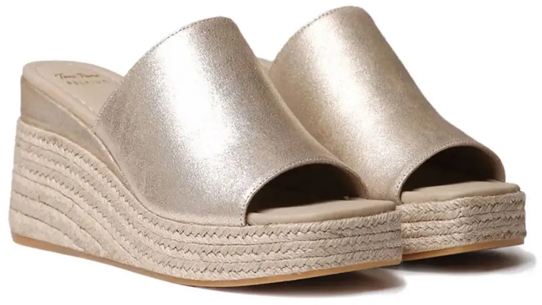 Dames espadrille zonder achterkant van suède met sleehak