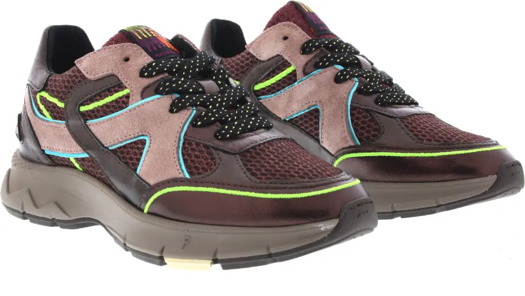 Floris van Bommel Daysi 09.02 Dames Sneakers - 42 - Bordeaux - afbeelding 2 van 6