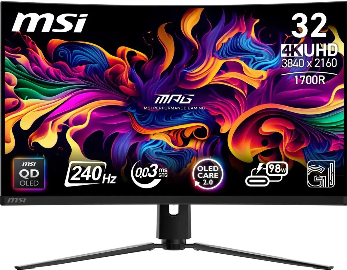 MSI MPG 321CURX QD-OLED Curved Gaming Monitor 4K 240Hz