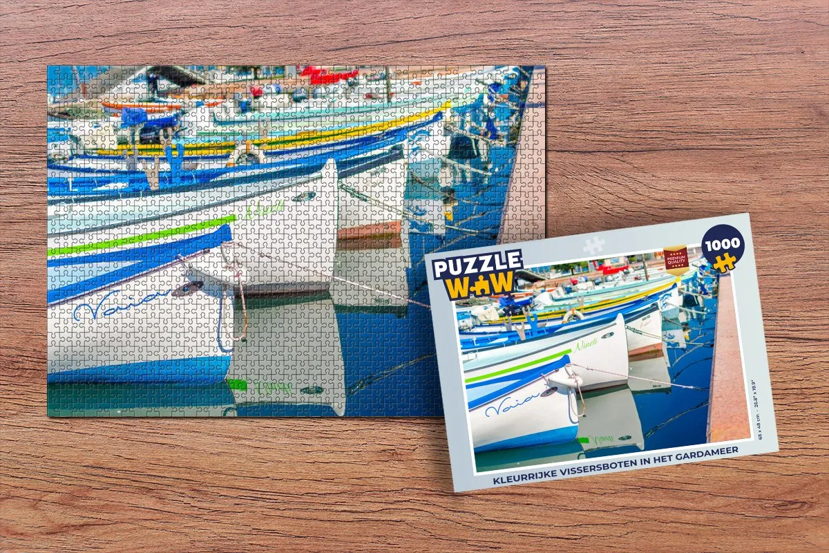 PuzzleWow Gardameer Legpuzzel 1000 Stuks - Multicolor