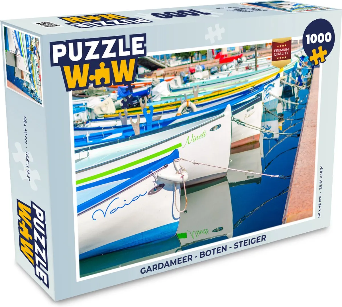 PuzzleWow Gardameer Legpuzzel 1000 Stuks - Multicolor