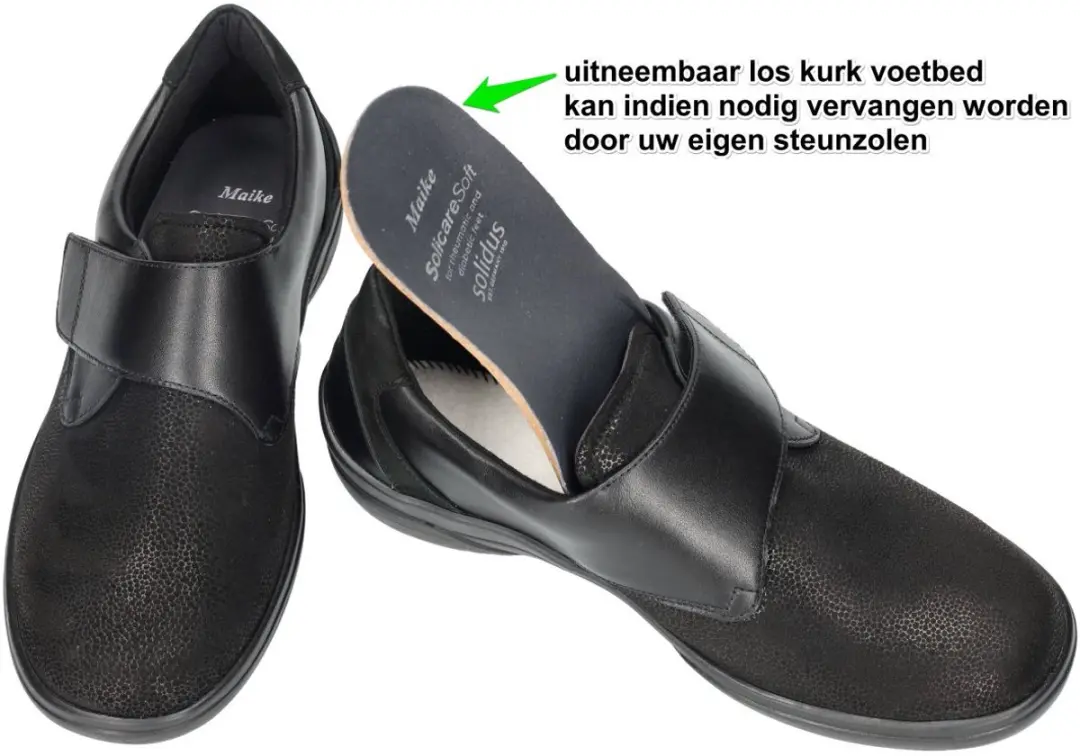 Solidus -Dames - zwart - ballerina's & mocassins - maat 39.5 - afbeelding 2 van 4
